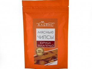 Фрайчизы со вкусом Васаби (100 гр.): Мясо (АЛЬЯНС) вяленое курица с халапеньо (50 гр)