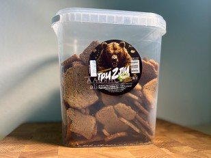 Сом стейк х/к: Ведро Ржаные гренки со вкусом Сметана зелень (1 кг)