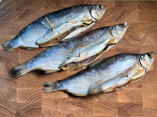 Сурские гренки Шашлык (100 гр): Пелядь вяленая крупная потрошеная